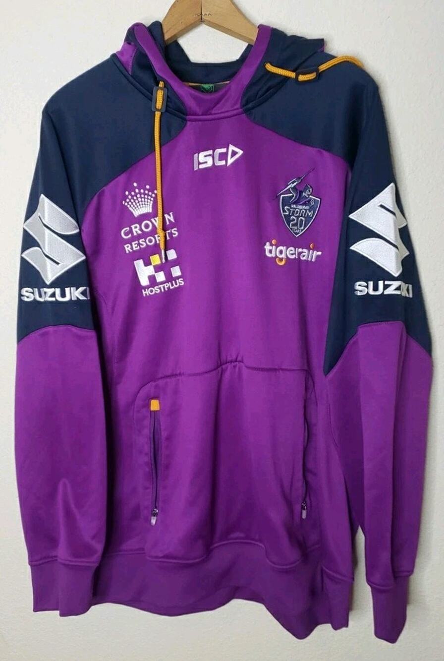 NRL Melbourne Storm RUGBY Team Hoodie Jacket Full Zip Mens Size 3XL XXXL Suzuki